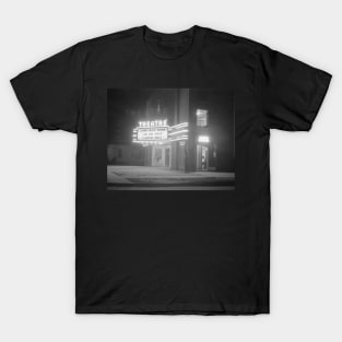 Movie Theater at Night, 1941. Vintage Photo T-Shirt